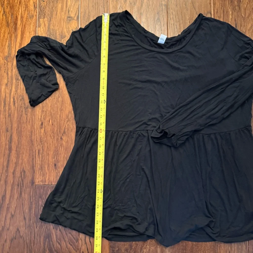 Old Navy EUC Babydoll Long Sleeve Luxe T-Shirt Black Size 3x - Picture 3 of 6